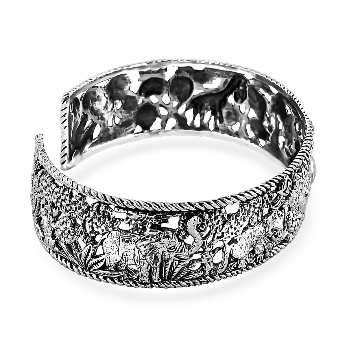 Bali Legacy Jungle Safari Cuff Bracelet in Sterling Silver (7.25 In) 32.15 Grams image number 3