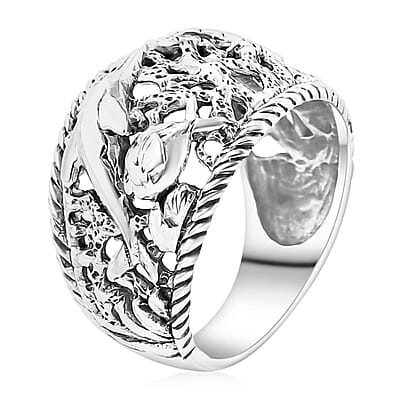 Bali Legacy Sea Safari Ring in Sterling Silver (Size 10.0) 5.15 Grams