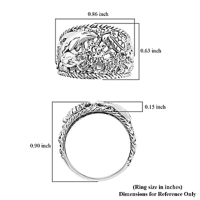 Bali Legacy Sea Safari Ring in Sterling Silver (Size 10.0) 5.15 Grams