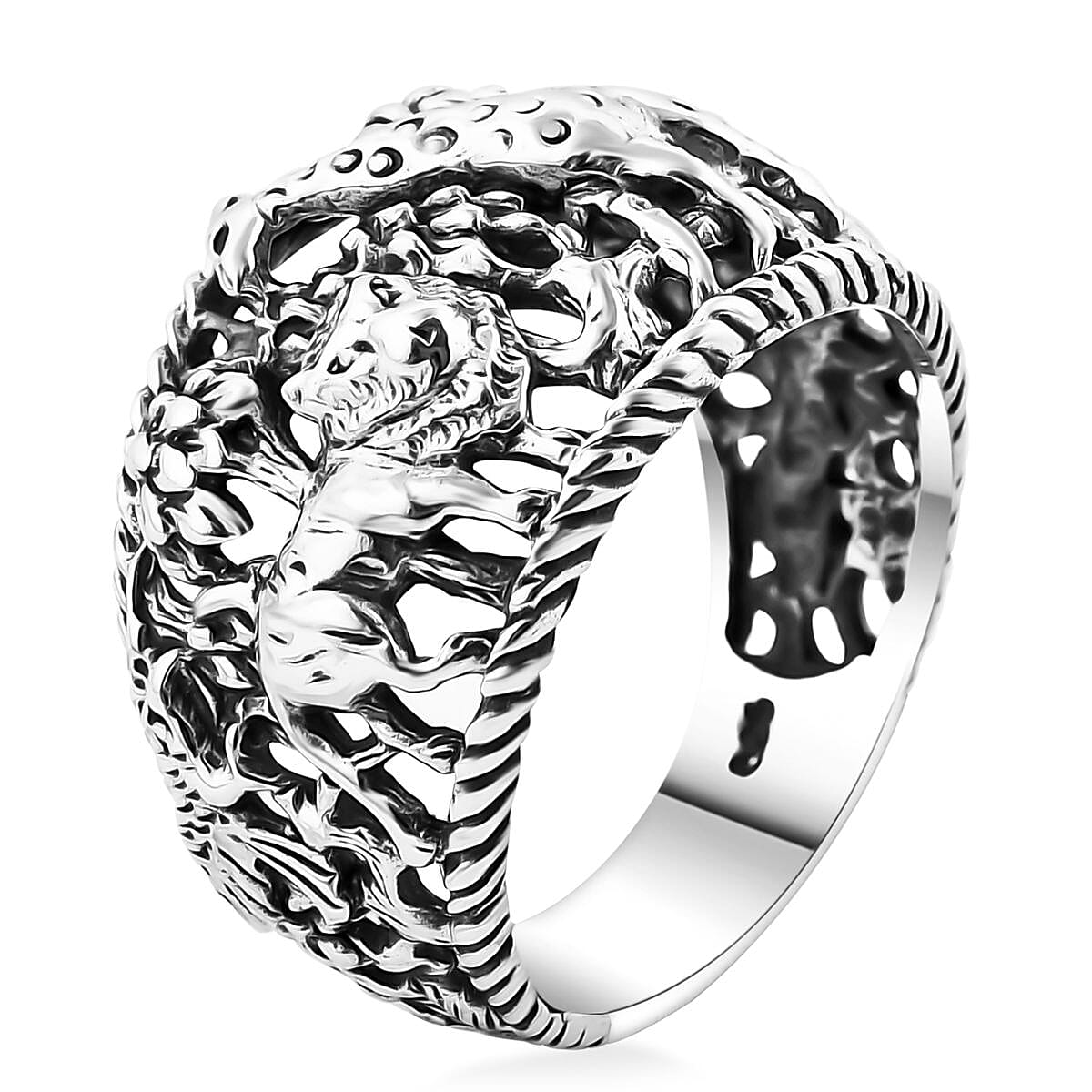 Bali Legacy Jungle Safari Ring in Sterling Silver (Size 11.0) 6.07 Grams image number 3