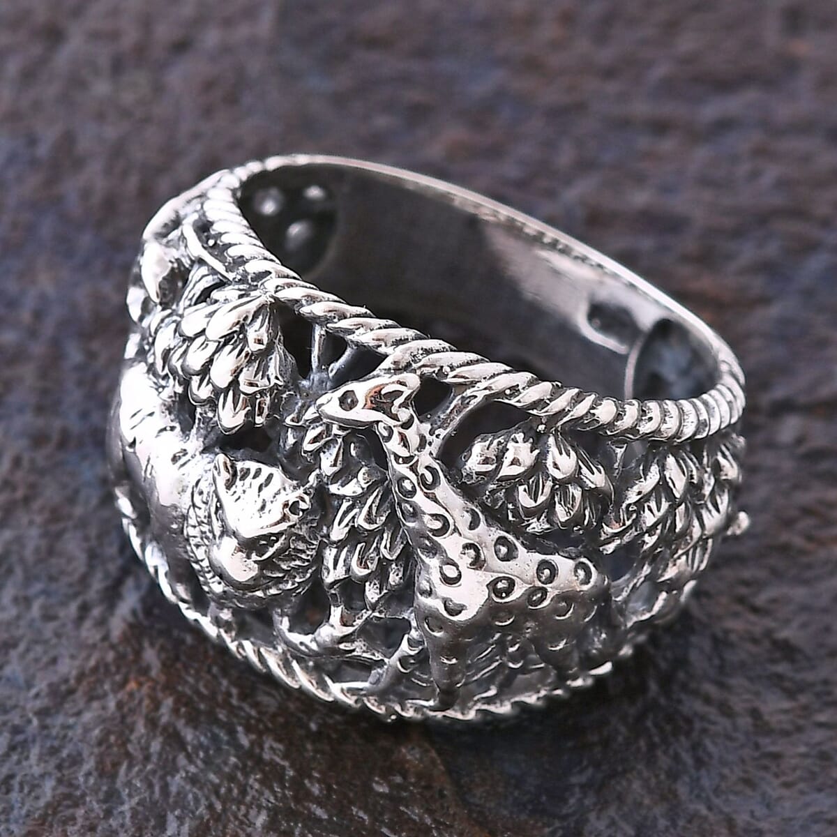 Bali Legacy Jungle Safari Ring in Sterling Silver (Size 6.0) 6.07 Grams image number 1