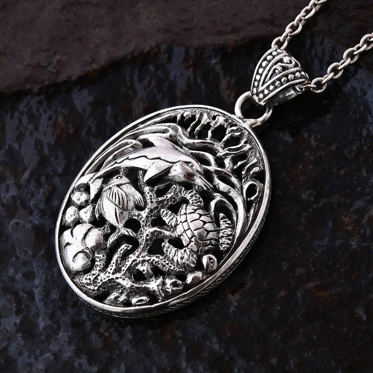 Bali Legacy Sea Safari Pendant in Sterling Silver 13.30 Grams image number 1