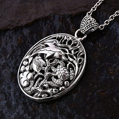 Bali Legacy Sea Safari Pendant without Chain in Sterling Silver 13.30 Grams