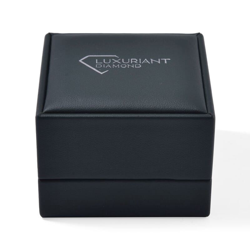 Luxuriant Green Faux Leather LED Ring Box (4.33×2.76)