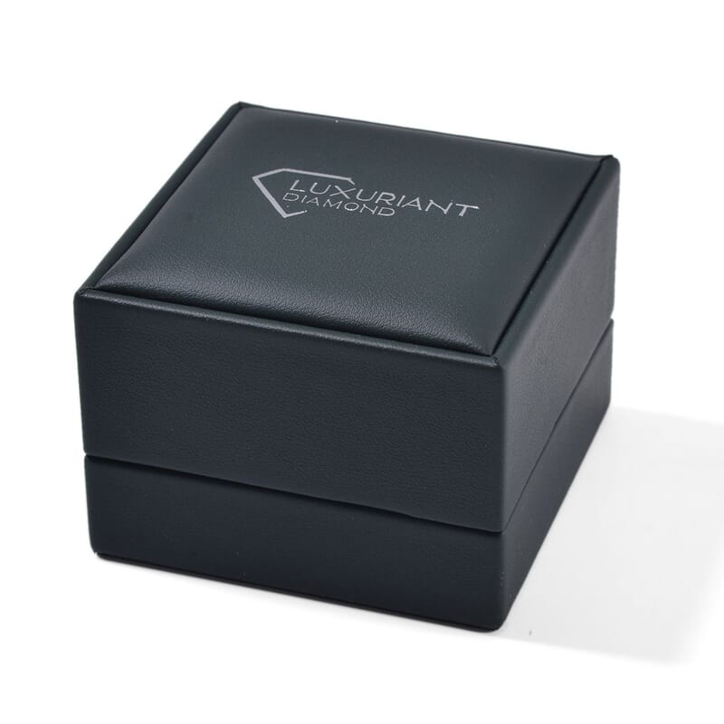 Luxuriant Green Faux Leather LED Ring Box (4.33×2.76)