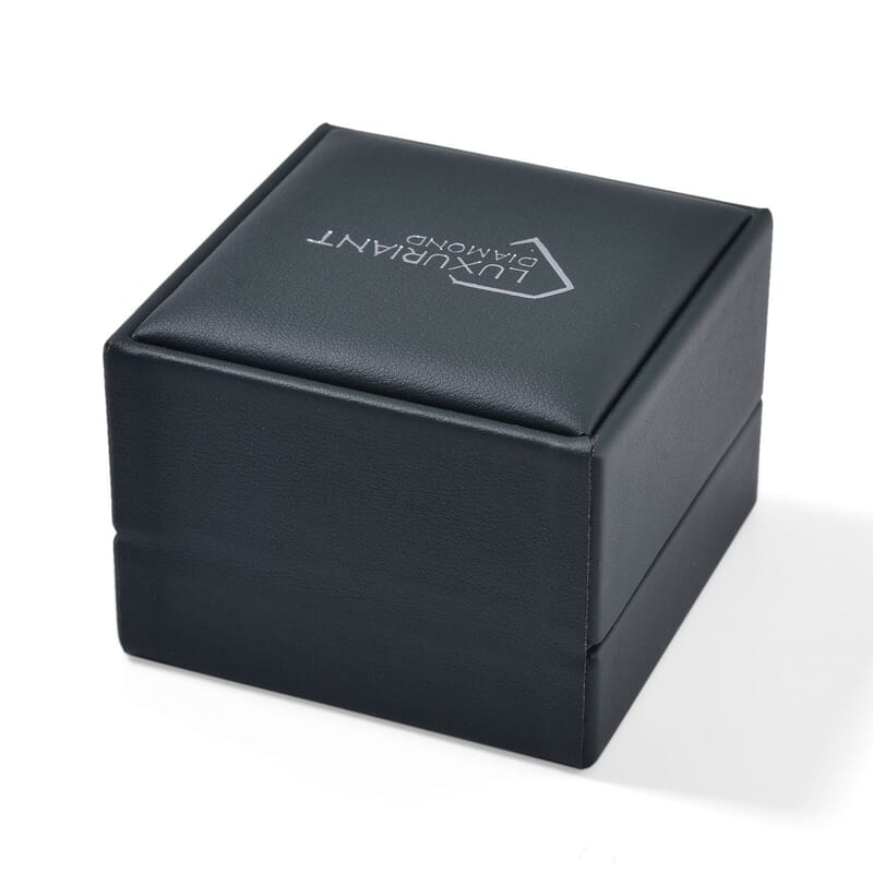 Luxuriant Green Faux Leather LED Ring Box (4.33×2.76)