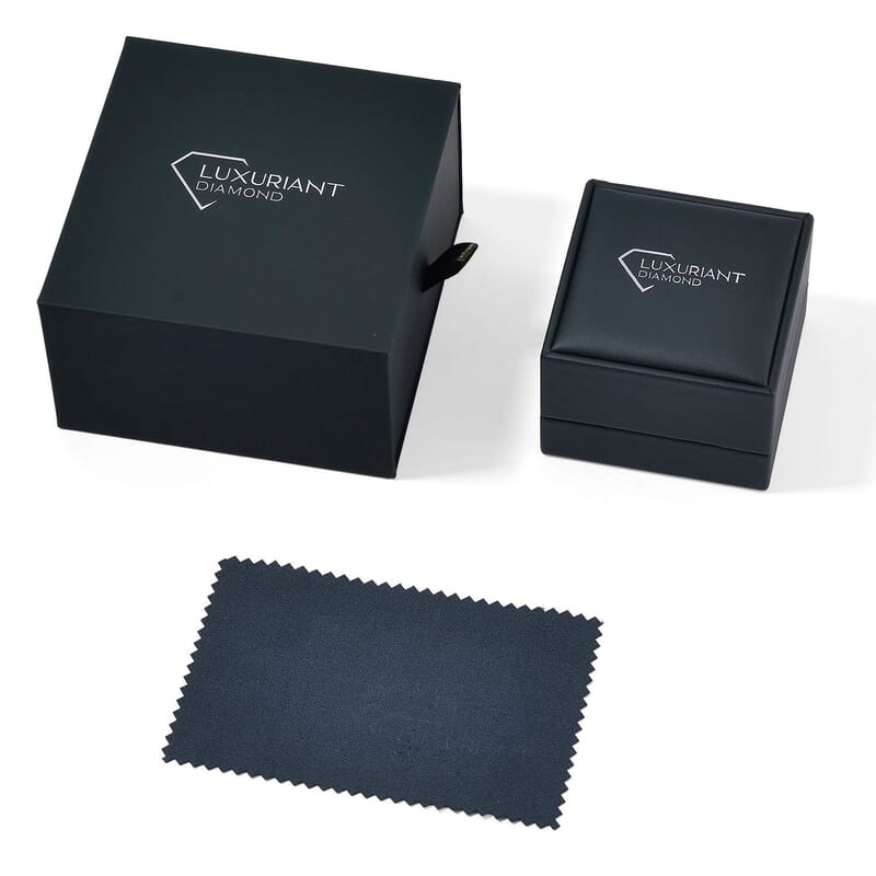Luxuriant Green Faux Leather LED Ring Box (4.33×2.76)