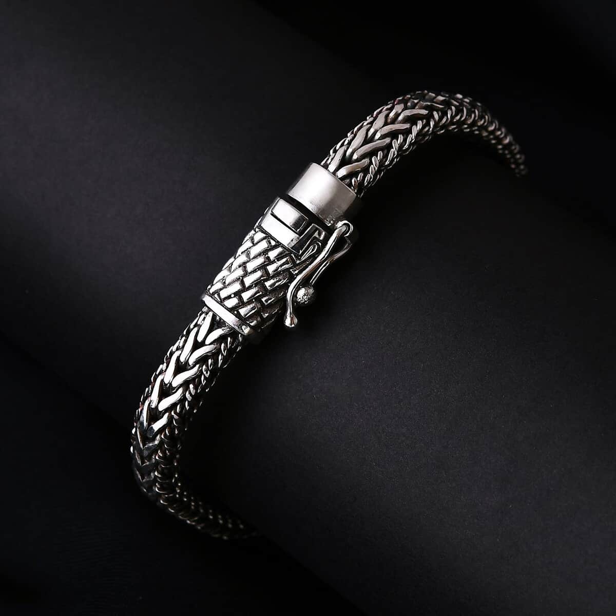 Doorbuster Bali Legacy Sterling Silver Tulang Naga Bracelet (7.25 In) 36.75 Grams image number 1