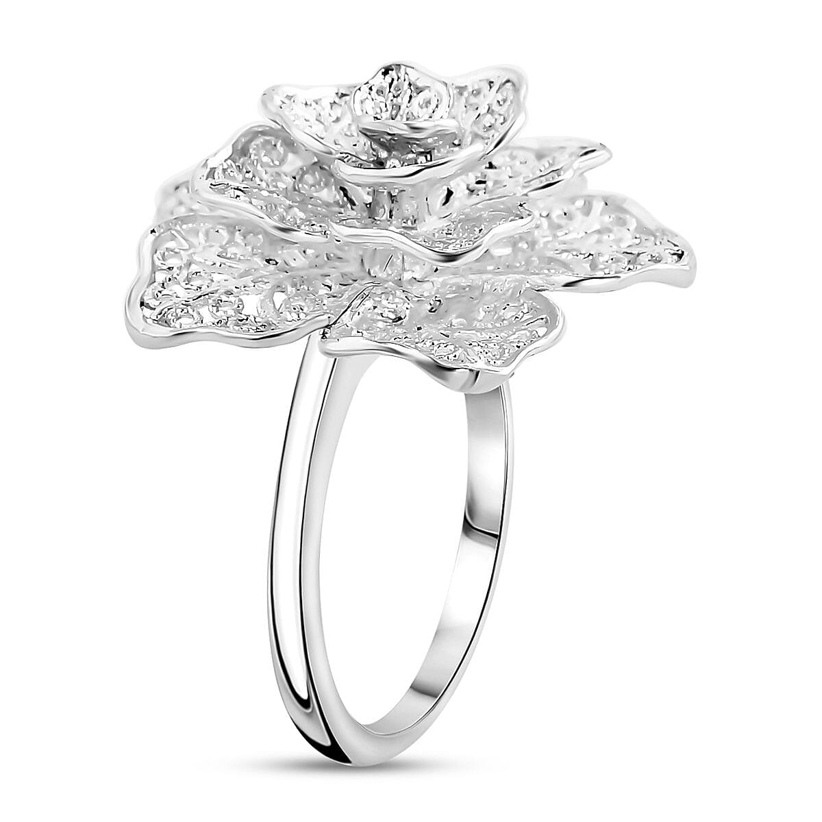 Bali Legacy Floral Ring in Sterling Silver (Size 6.0) 5.10 Grams image number 3
