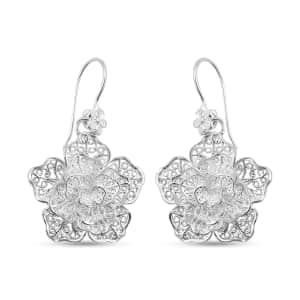 Bali Legacy Sterling Silver Floral Earrings 6.60 Grams