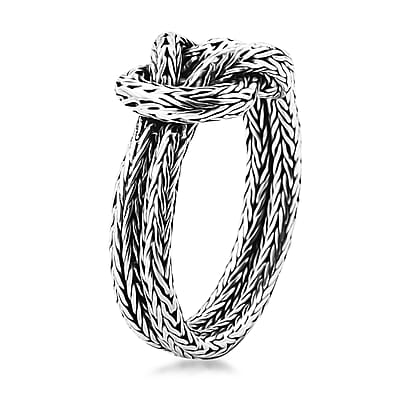 Bali Legacy Tulang Naga Knot Ring in Sterling Silver (Size 10.0) 6.25 Grams