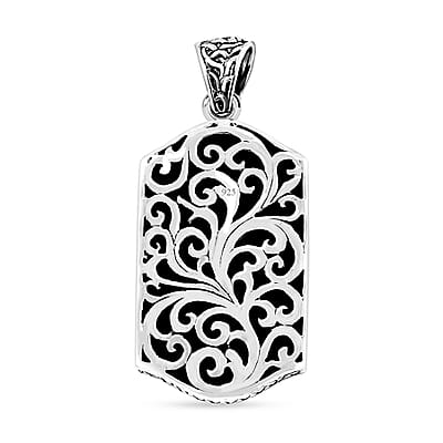 Bali Legacy Sterling Silver Men's Dog Tag Dragonfly Pendant without Chain (14.10 g)