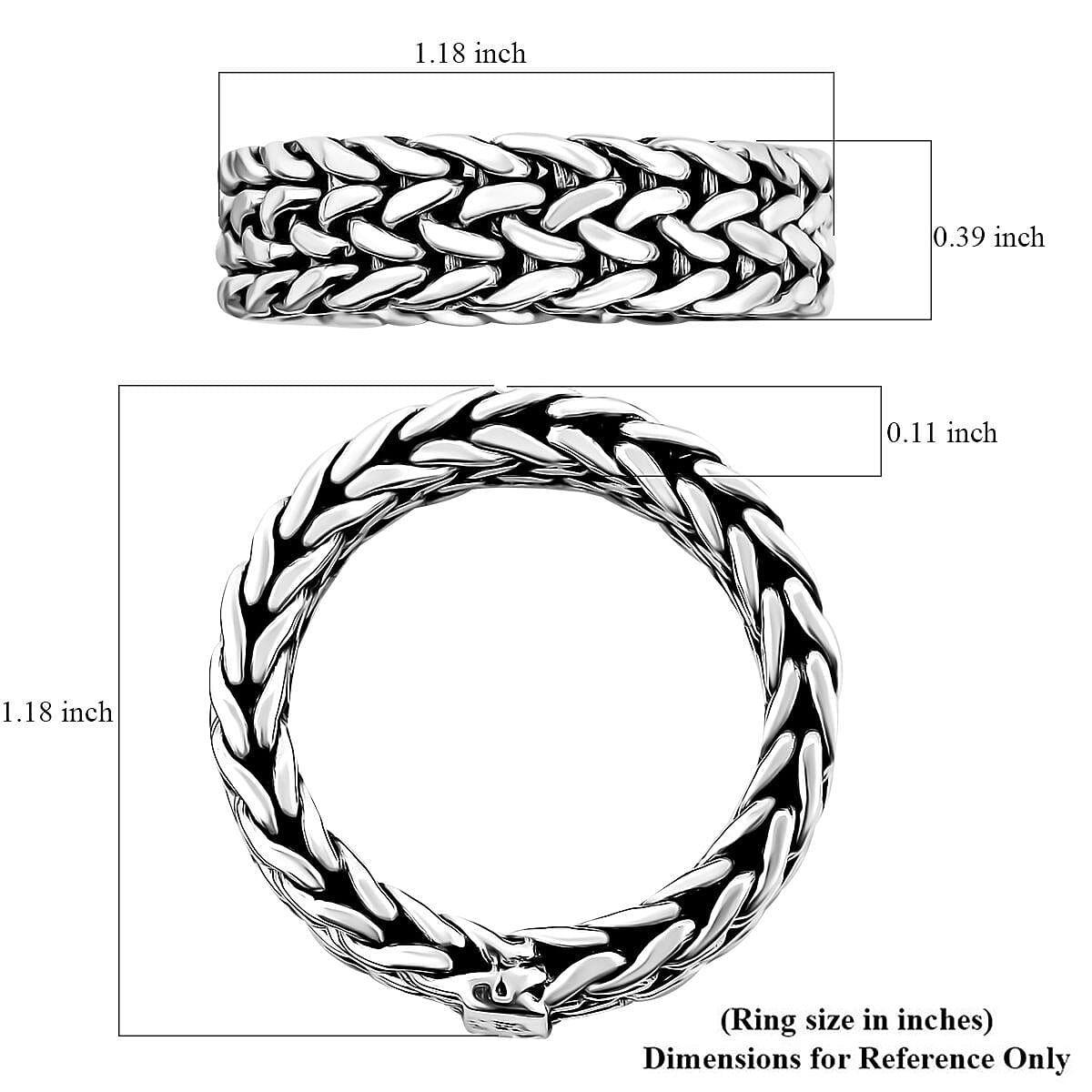 Bali Legacy Tulang Naga Ring in Sterling Silver (Size 14.0) 14 Grams image number 5