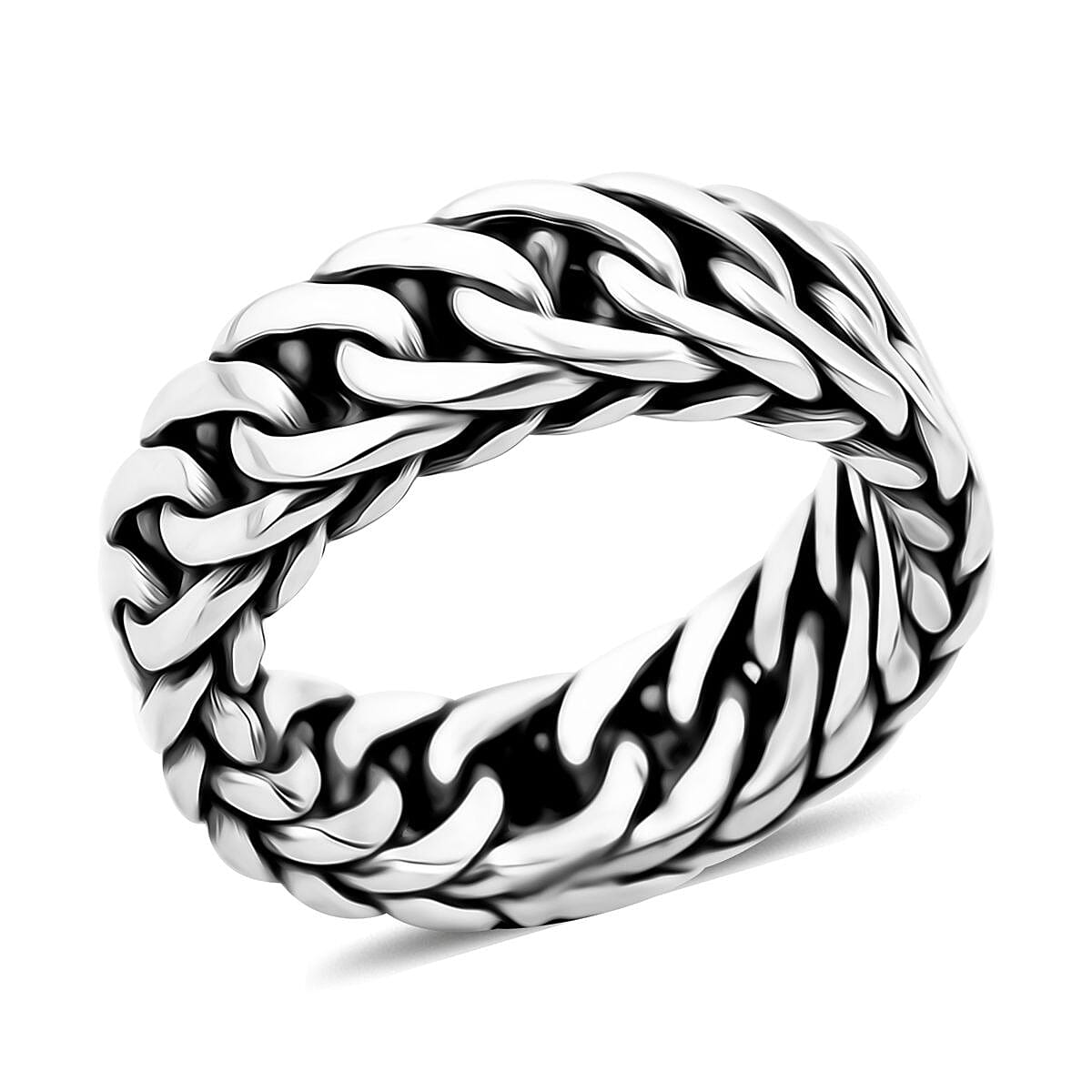 Bali Legacy Curb Ring in Sterling Silver (Size 14.0) 14.50 Grams image number 0