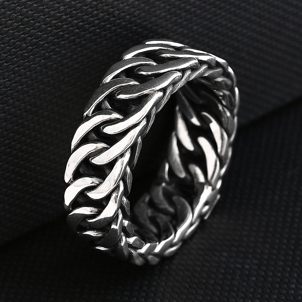 Bali Legacy Curb Ring in Sterling Silver (Size 14.0) 14.50 Grams image number 1
