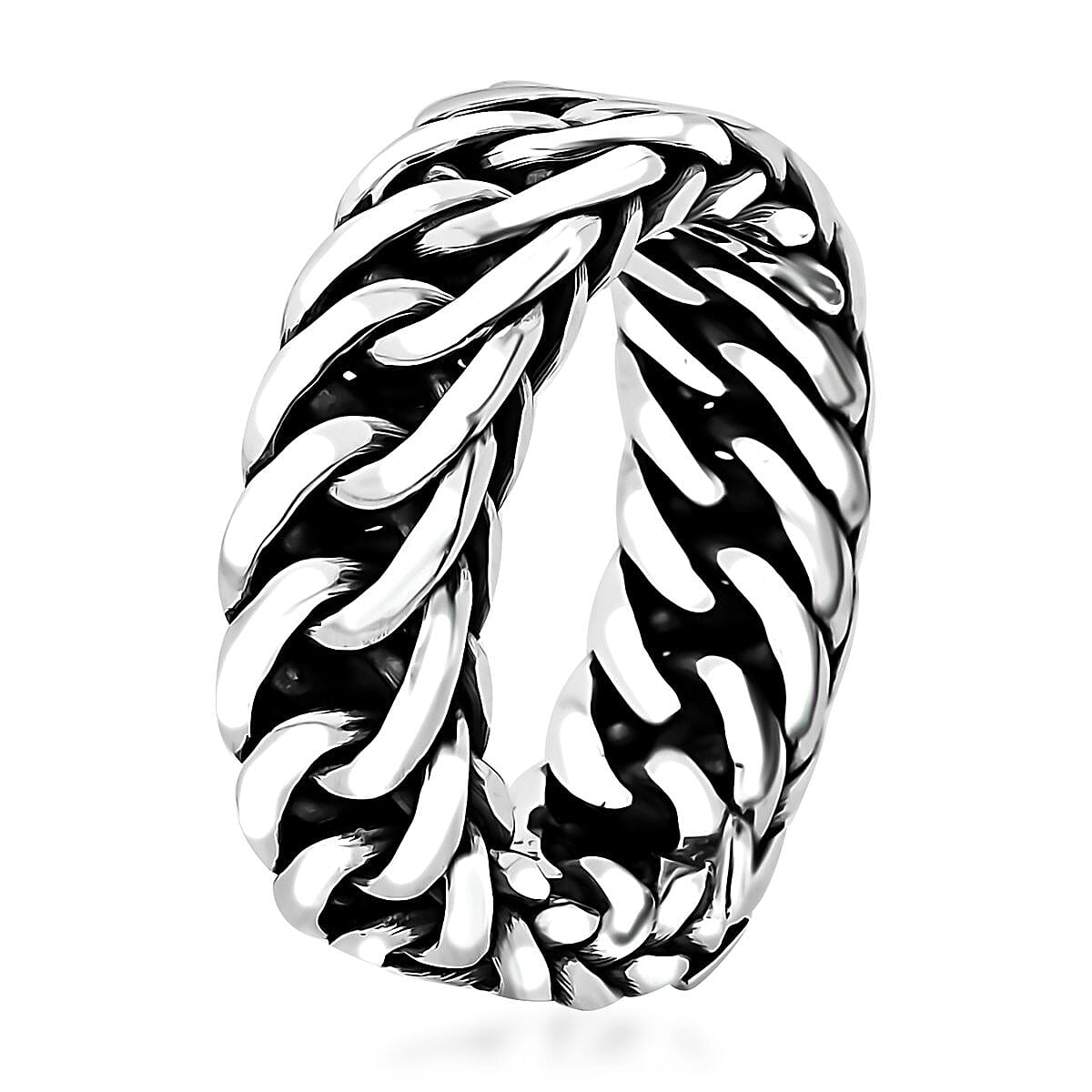 Bali Legacy Curb Ring in Sterling Silver (Size 14.0) 14.50 Grams image number 3