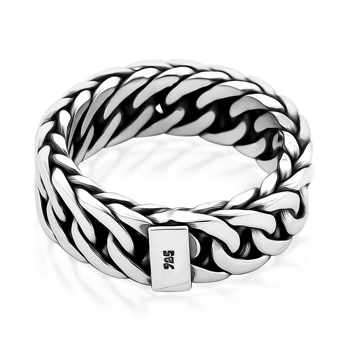 Bali Legacy Curb Ring in Sterling Silver (Size 14.0) 14.50 Grams image number 4