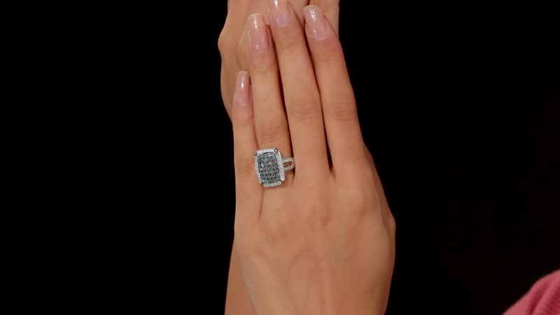 Doorbuster Premium Narsipatnam Alexandrite, White and Coffee Zircon Ring in Rhodium Over Sterling Silver (Size 10.0) 2.00 ctw