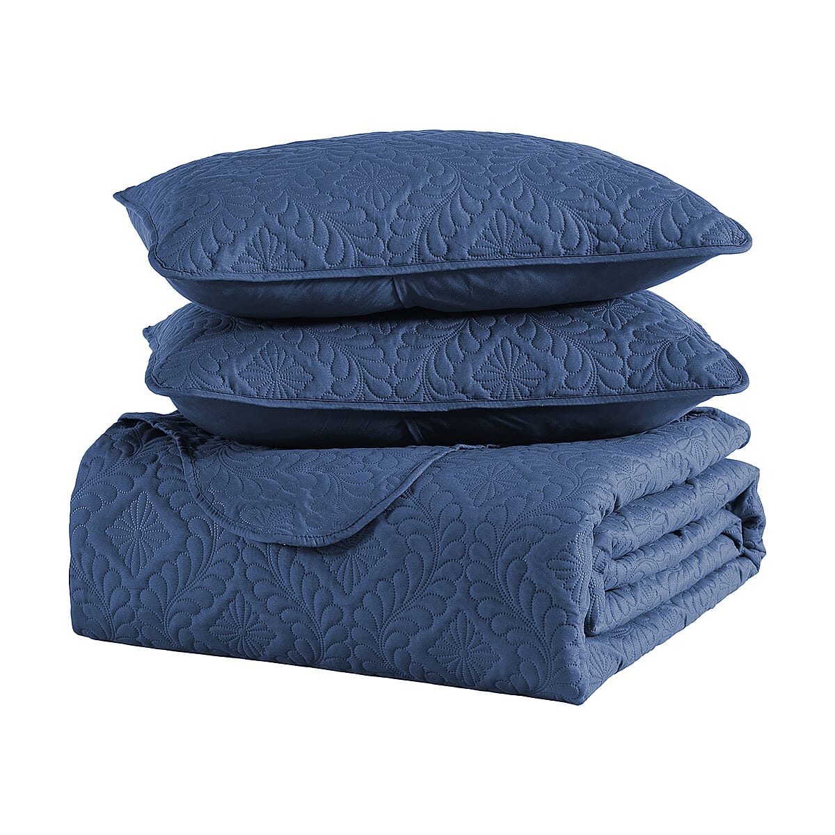 The Nesting Company Navy Ivy 3pcs Bedspread Set - Queen image number 3