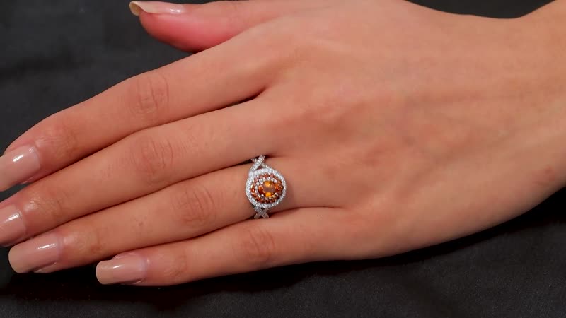Doorbuster Luxoro 14K White Gold AAA Pink Sapphire, Natural Pink and White Diamond (I2) Ring (Size 7.0) 1.77 ctw