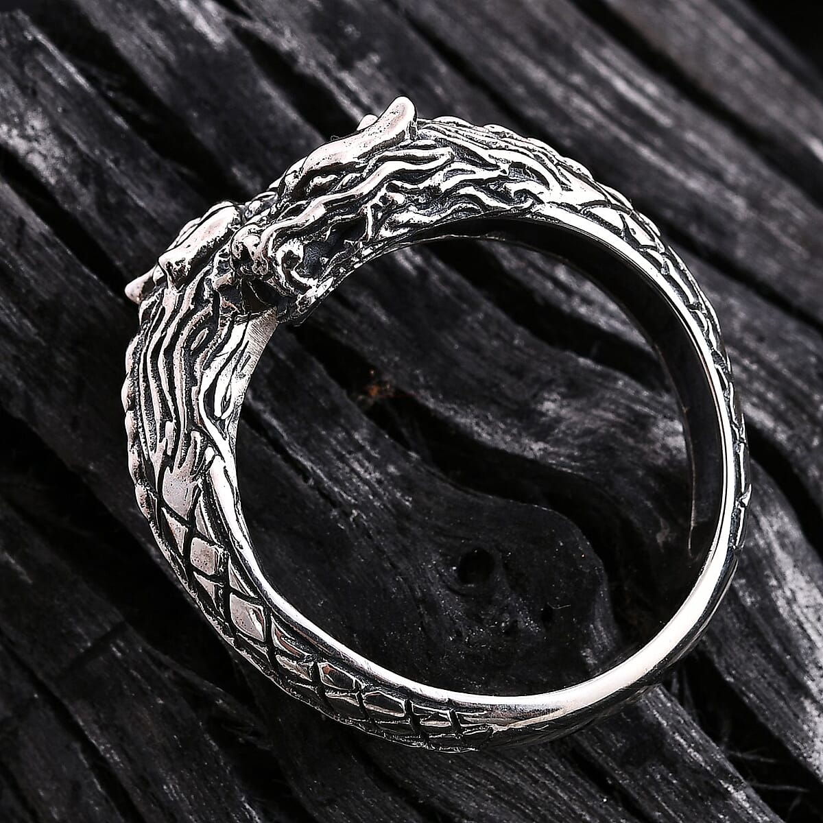 Bali Legacy Dragon Bypass Ring in Sterling Silver (Size 10.0) 6.35 Grams image number 1