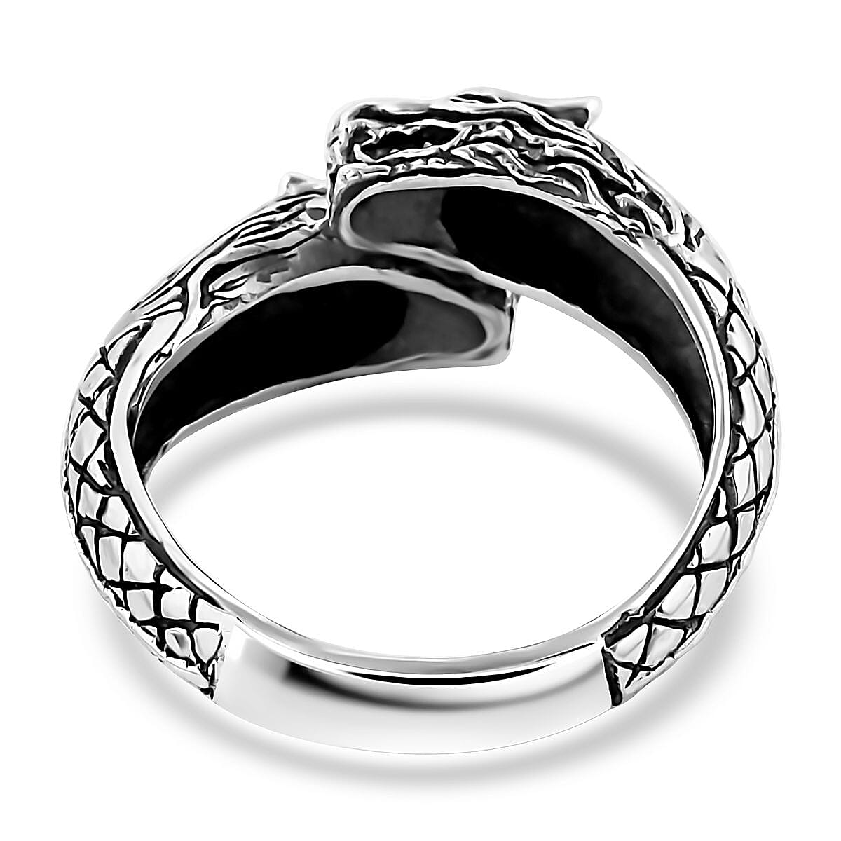 Bali Legacy Dragon Bypass Ring in Sterling Silver (Size 10.0) 6.35 Grams image number 4