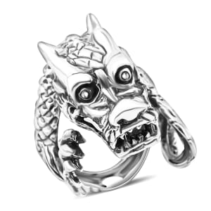 Bali Legacy Dragon Men's Ring in Sterling Silver (Size 10.0) 19 Grams