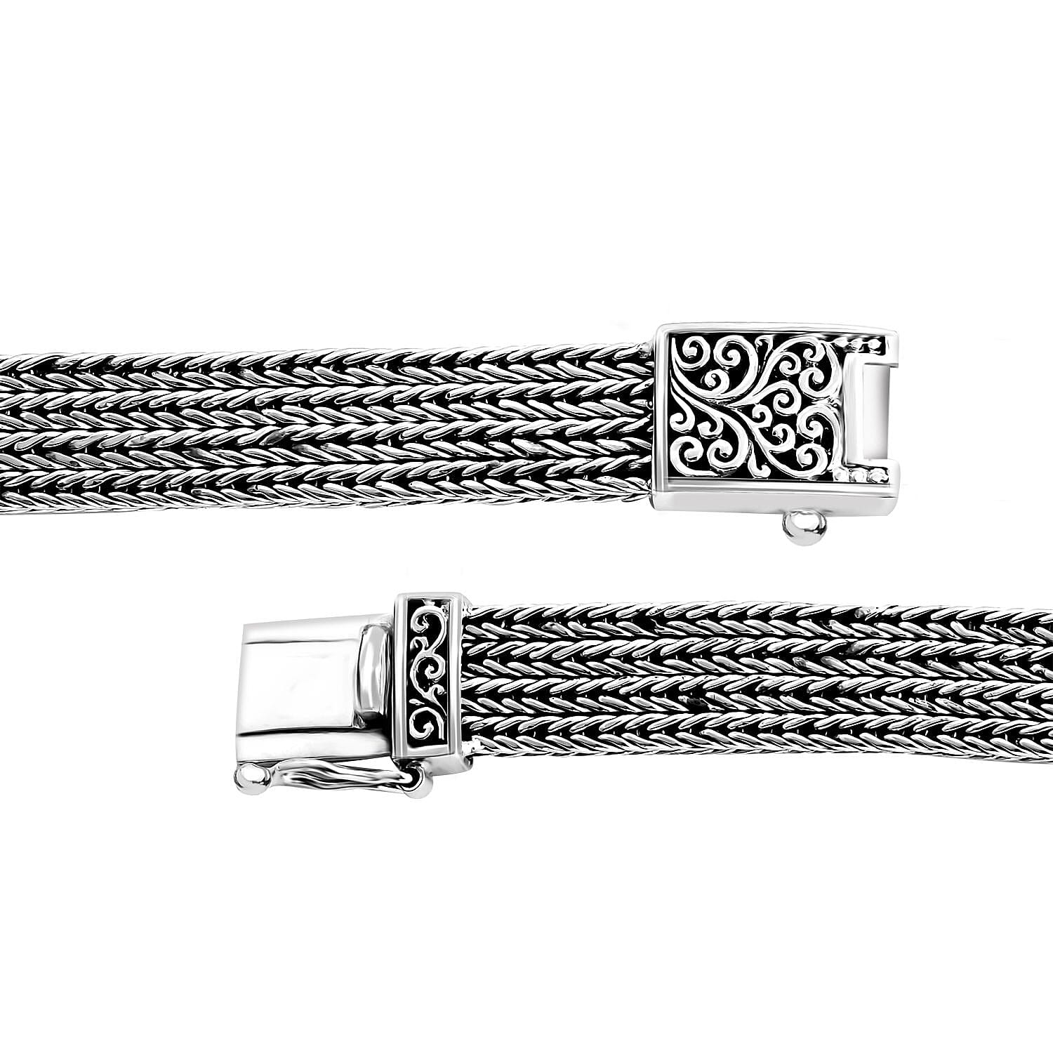 Bali Legacy Multi-Row Bracelet in Sterling Silver (6.50 In) 29.45 Grams