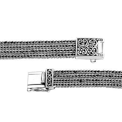 Bali Legacy Multi-Row Bracelet in Sterling Silver (6.50 In) 29.45 Grams