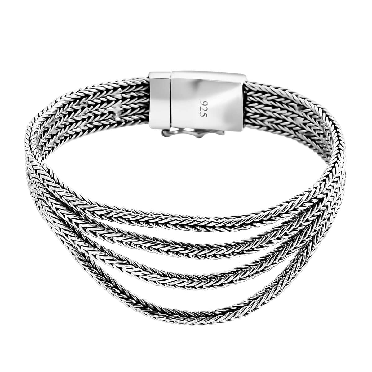 Bali Legacy Multi-Row Bracelet in Sterling Silver (8.00 In) 37.50 Grams image number 0