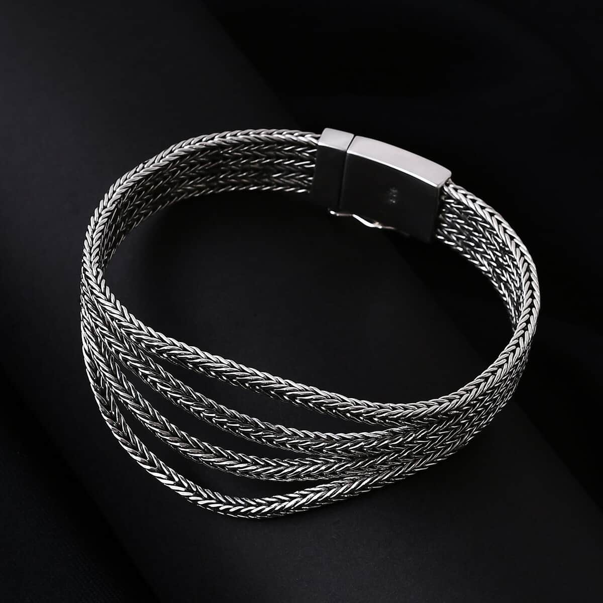 Bali Legacy Multi-Row Bracelet in Sterling Silver (8.00 In) 37.50 Grams image number 1