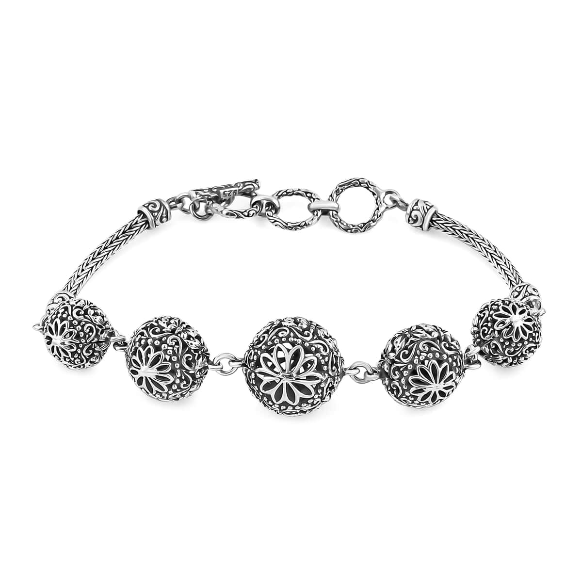 Bali Legacy Butterfly Bracelet in Sterling Silver (6.50-8.0In) 17.80 Grams image number 0