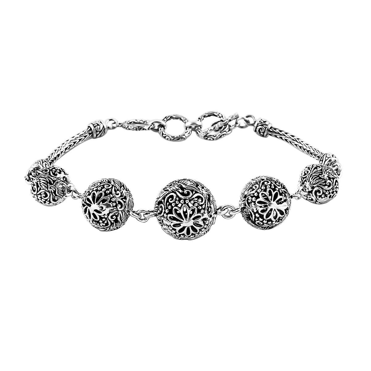 Bali Legacy Phoenix Bracelet in Sterling Silver (6.50-8.0In) 17.85 Grams image number 0