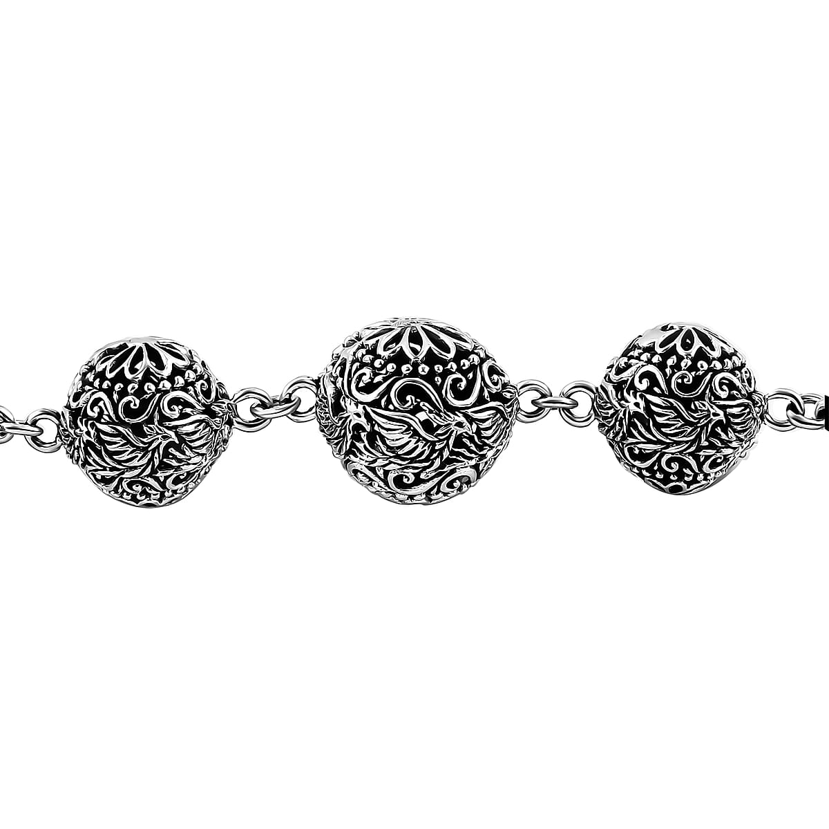 Bali Legacy Phoenix Bracelet in Sterling Silver (6.50-8.0In) 17.85 Grams image number 3