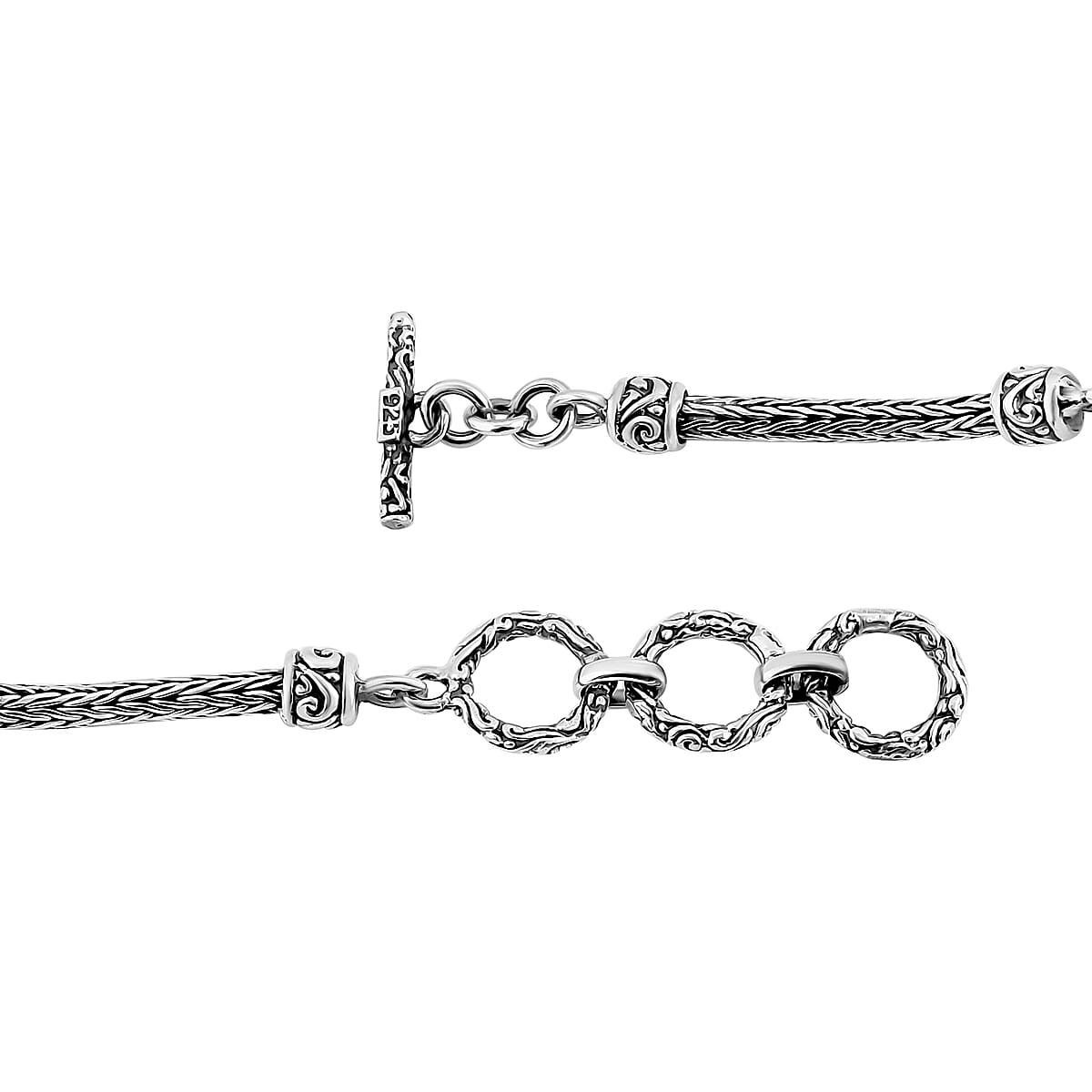 Bali Legacy Phoenix Bracelet in Sterling Silver (6.50-8.0In) 17.85 Grams image number 4