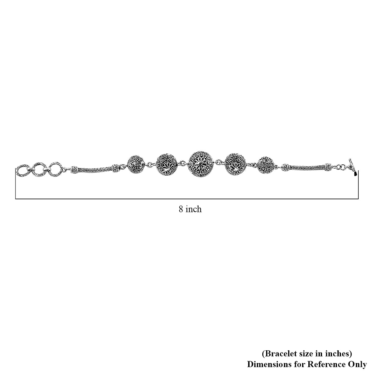 Bali Legacy Phoenix Bracelet in Sterling Silver (6.50-8.0In) 17.85 Grams image number 5