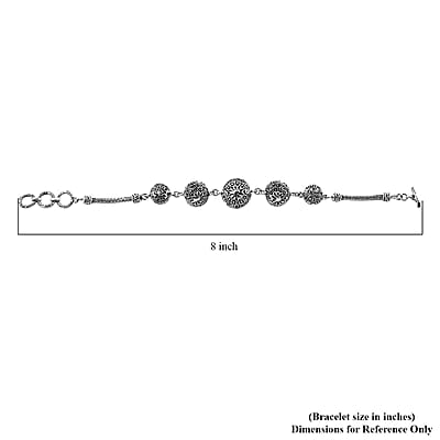 Bali Legacy Phoenix Bracelet in Sterling Silver (6.50-8.0In) 17.85 Grams