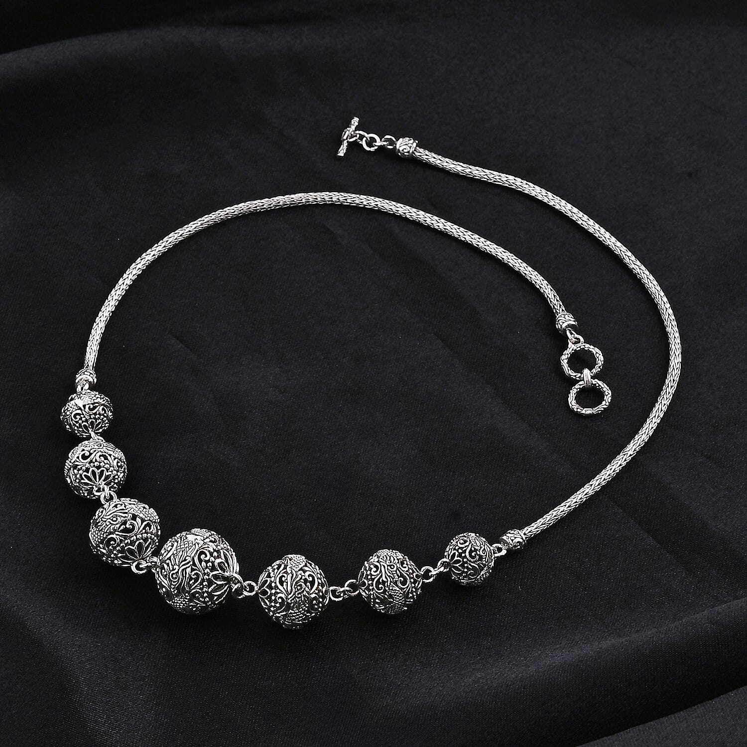 Bali Legacy Dragon Necklace in Sterling Silver 35.30 Grams 20 Inches