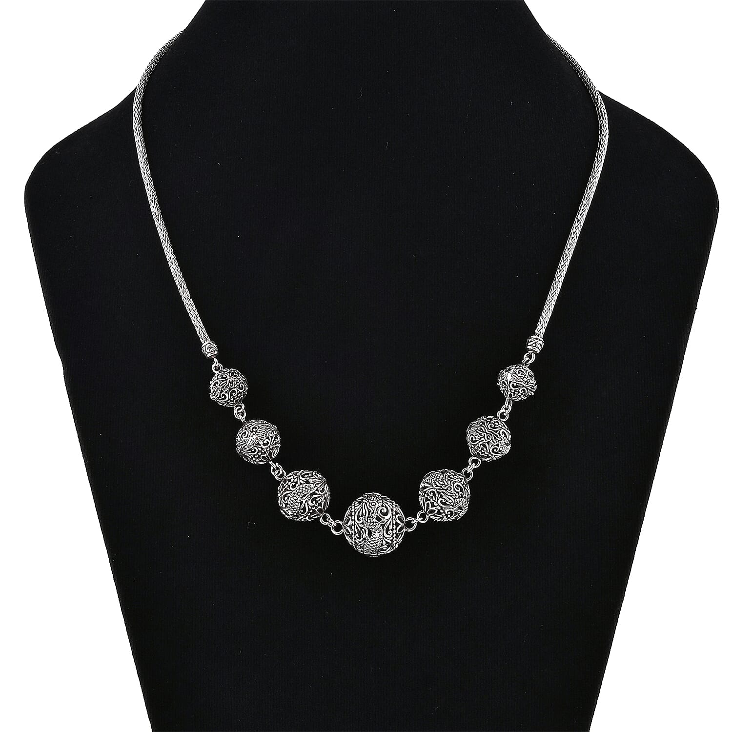 Bali Legacy Dragon Necklace in Sterling Silver 35.30 Grams 20 Inches