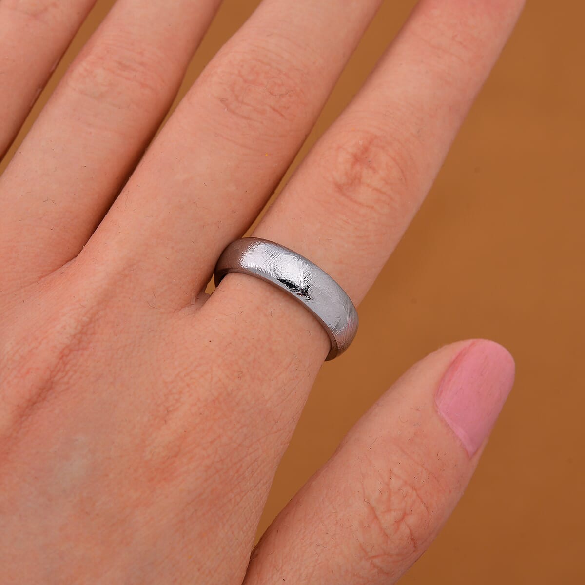Marvelous Meteorite Band Ring (Size 8) image number 1
