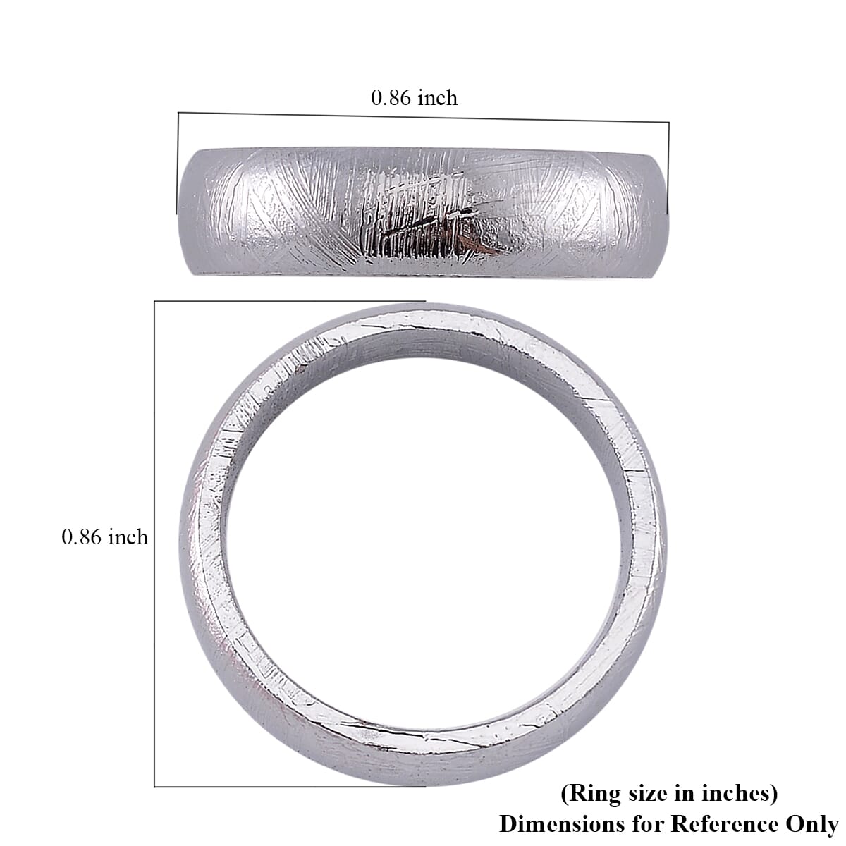 Marvelous Meteorite Band Ring (Size 8) image number 4