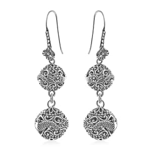 Bali Legacy Dragon Earrings in Sterling Silver 9.85 Grams