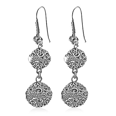 Bali Legacy Dragon Earrings in Sterling Silver 9.85 Grams