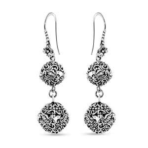 Bali Legacy Phoenix Earrings in Sterling Silver 9.0 Grams