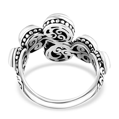 Bali Legacy Moissanite 2.75 ctw Bypass Ring in Sterling Silver (Size 10.0)