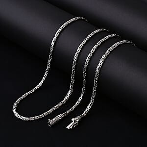 D'Joy Bali Legacy Oval Shape Borobudur Necklace in Sterling Silver 33 Grams 20 Inches