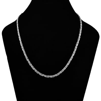 D'Joy Bali Legacy Oval Shape Borobudur Necklace in Sterling Silver 33 Grams 20 Inches