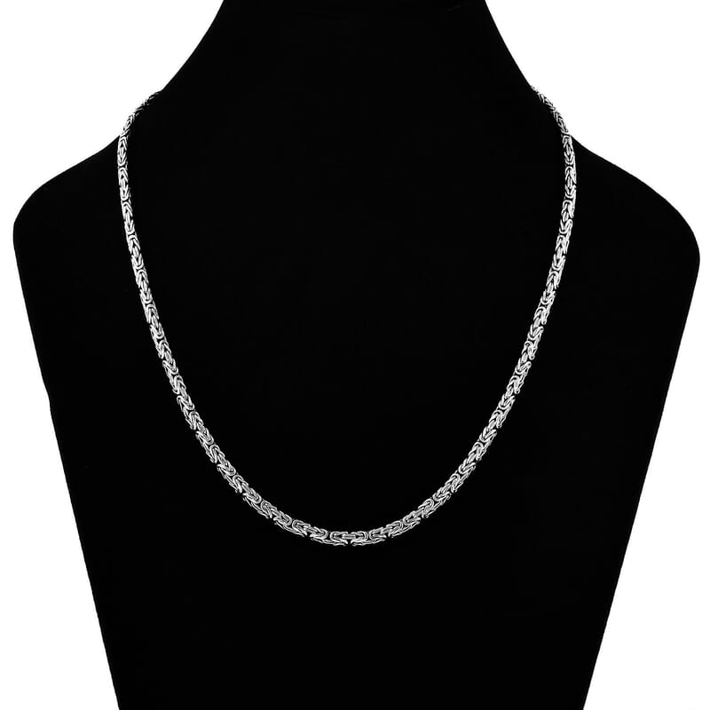 D'Joy Bali Legacy Oval Shape Borobudur Necklace in Sterling Silver 33 Grams 20 Inches