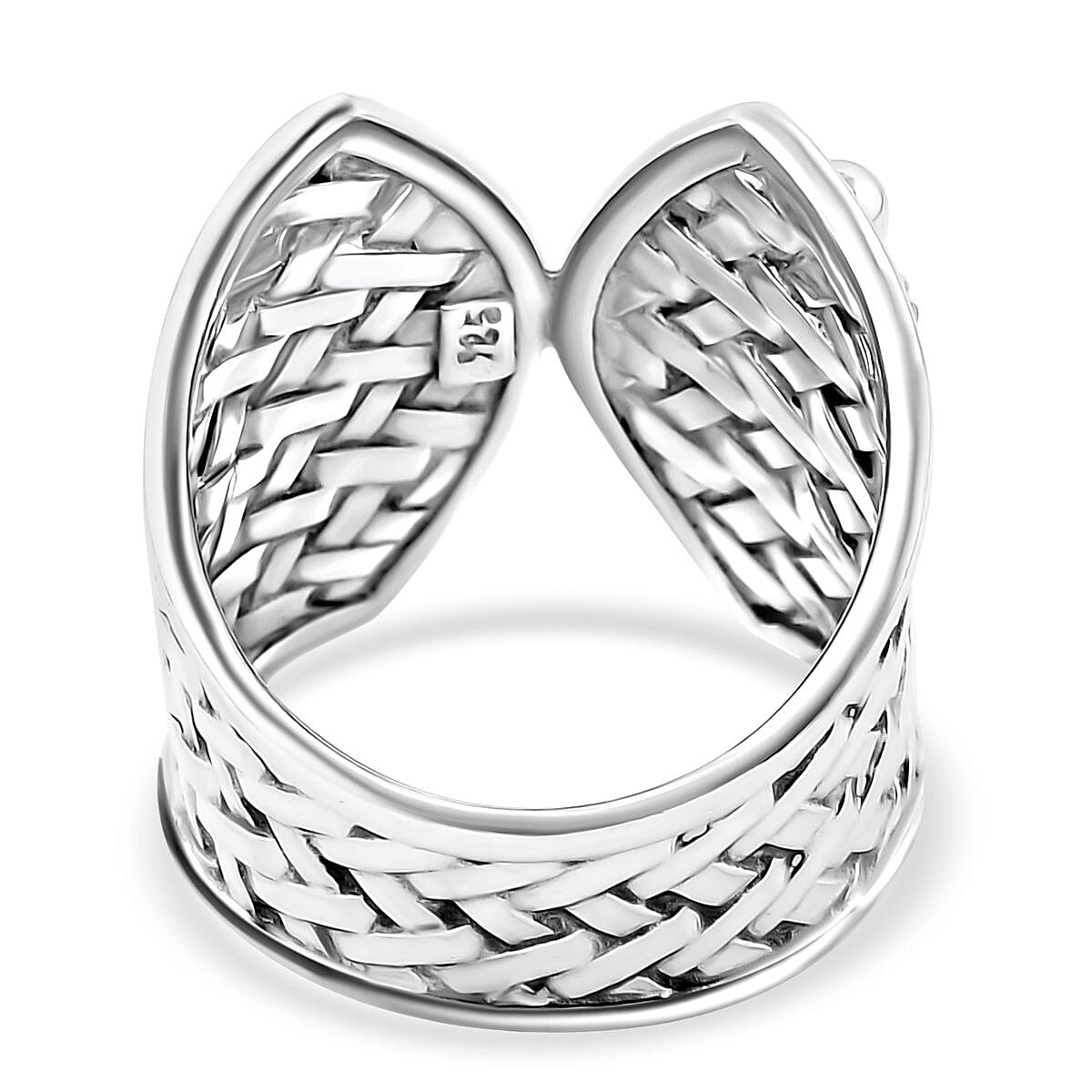 Bali Legacy Woven Beads Ring in Sterling Silver (Size 5.0) 7.75 Grams image number 4