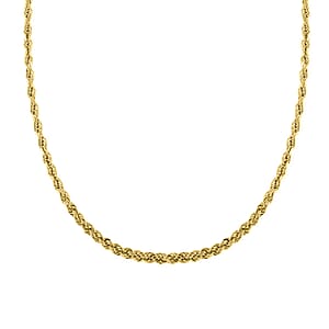 5mm Rope Chain Necklace in 10K Yellow Gold 20 Inches 8.8 Grams